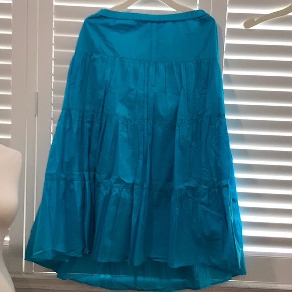 LILLY PULITZER TURQUOISE COTTON MAXI LINED SKIRT - Picture 5 of 5
